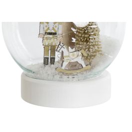 Decoracion Luminosa Navidad Moderna DKD Home Decor Blanco Dorado 9.5 x 11.5 x 9.5 cm (6 Unidades)