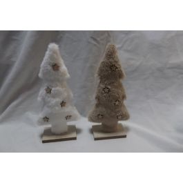 Figura Navidad Alpina DKD Home Decor Blanco Marron Claro 6 x 30 x 15 cm (6 Unidades) Precio: 23.8733. SKU: B17FLTQSYJ