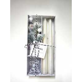 Vela Navidad Moderna DKD Home Decor Blanco 2 x 20 x 2 cm Set de 4 (6 Unidades) Precio: 26.94999967. SKU: B1HC5EB3SS