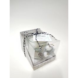 Vela Navidad Moderna DKD Home Decor Blanco 8.5 x 8.5 x 10.5 cm (6 Unidades)