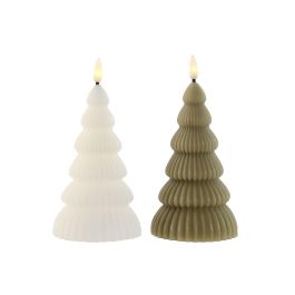 Vela Led Navidad Moderna DKD Home Decor Verde Blanco 8.5 x 17.5 x 8.5 cm (6 Unidades) Precio: 39.3734. SKU: B1BMQPYPTS