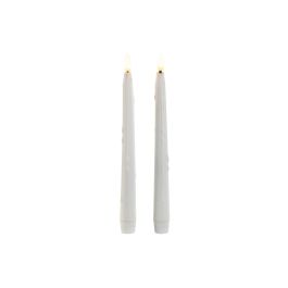 Vela Led Navidad Moderna DKD Home Decor Blanco 2 x 23.5 x 2 cm Set de 2 (6 Unidades)