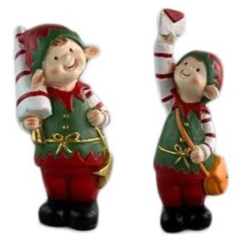 Figura Navidad Tradicional DKD Home Decor Verde Rojo 10 x 25 x 10 cm (6 Unidades) Precio: 51.49999943. SKU: B168BR8X8S