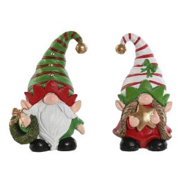 DKD Home Decor Figura Navidad Gnomo Tradicional Resina Verde Rojo 7x15x10 cm (6 Unidades) Precio: 37.50000056. SKU: B1HCJQDWSM