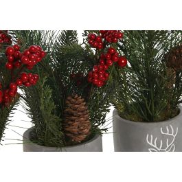 Planta Navidad Tradicional DKD Home Decor Rojo Verde 18 x 30 x 23 cm (6 Unidades)