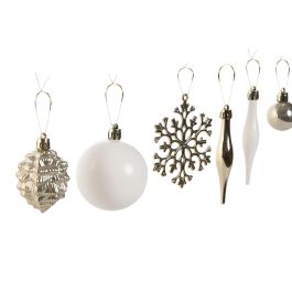 Bola Decoracion Navidad Moderna DKD Home Decor Blanco Dorado 24 x 6 x 26 cm Set de 32 (6 Unidades)