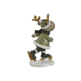 Figura Navidad Tradicional DKD Home Decor Verde Dorado 5.5 x 11 x 7 cm (6 Unidades)