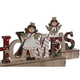 Decoracion Luminosa Navidad Tradicional DKD Home Decor Natural Rojo 4.5 x 13 x 22 cm (6 Unidades)