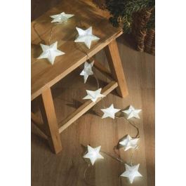 Guirnalda Navidad Moderna DKD Home Decor Blanco 8.5 x 185 x 8.5 cm (6 Unidades)