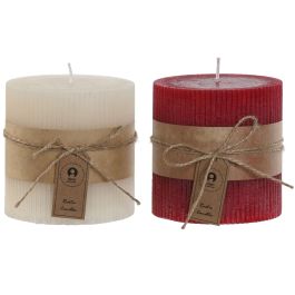 Vela Navidad Tradicional DKD Home Decor Rojo Blanco 10 x 10 x 10 cm (6 Unidades) Precio: 46.935899649099994. SKU: B197TR3ZEB