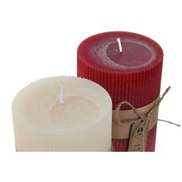 Vela Navidad Tradicional DKD Home Decor Rojo Blanco 10 x 14 x 10 cm (6 Unidades)