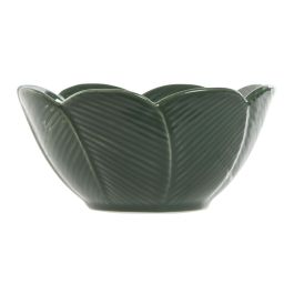 Bol Tropical DKD Home Decor Verde Verde Oscuro 16 x 7.6 x 16 cm (6 Unidades)