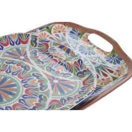 Bandeja Boho DKD Home Decor Multicolor 26 x 2.5 x 36 cm (6 Unidades)