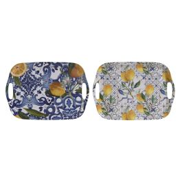 Bandeja Mediterraneo DKD Home Decor Azul Amarillo 29 x 2.5 x 40.5 cm (6 Unidades) Precio: 33.2750003993. SKU: B1JXA3JNFV