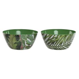 Ensaladera Tropical DKD Home Decor Verde Blanco 25 x 12 x 25 cm (6 Unidades) Precio: 35.8038993345. SKU: B17WHZX3F6