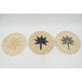 Salvamantel Tropical DKD Home Decor Beige Azul Marino 35 x 1 x 35 cm (6 Unidades) Precio: 84.95000052. SKU: B1693RM7KJ