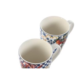 Mug Moderno DKD Home Decor Azul Blanco 8.5 x 11 x 12 cm (6 Unidades)