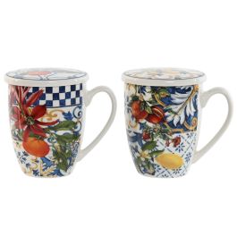 Mug Infusiones Moderno DKD Home Decor Azul Blanco 9 x 11 x 12.5 cm (6 Unidades) Precio: 53.953900484. SKU: B1459Q9LY9