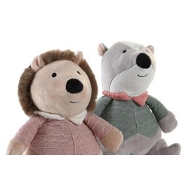 Peluche Baby DKD Home Decor Marron Gris 18 x 25 x 21 cm (6 Unidades)