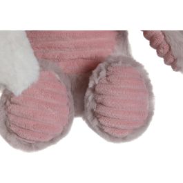 Peluche Kids DKD Home Decor Rosa Blanco 22 x 25 x 25 cm (6 Unidades)