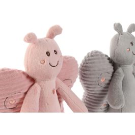 Peluche Kids DKD Home Decor Gris Rosa 5 x 30 x 30 cm (6 Unidades)