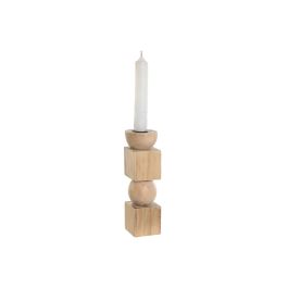 Portavela Scandi DKD Home Decor Natural 5 x 17.5 x 5 cm (6 Unidades)