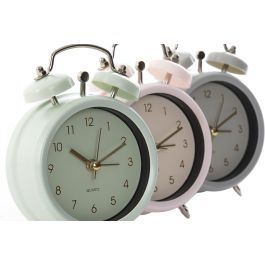 Reloj Despertador Scandi DKD Home Decor Verde Rosa 3.5 x 13 x 8 cm (6 Unidades)