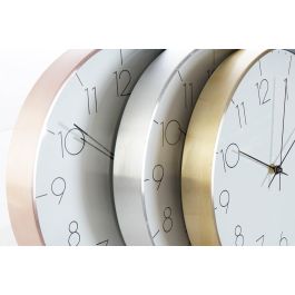 Reloj Pared Glam DKD Home Decor Dorado Plateado 4.2 x 31 x 31 cm (6 Unidades)