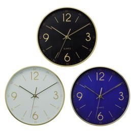 Reloj Pared Glam DKD Home Decor Azul Negro 4.2 x 25 x 25 cm (6 Unidades) Precio: 73.94999942. SKU: B19263PRFB