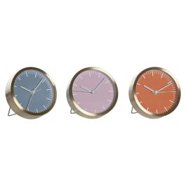 Reloj Despertador Urban DKD Home Decor Azul Rosa 6 x 9.2 x 9.2 cm (6 Unidades)