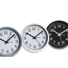 Reloj Despertador Basicos DKD Home Decor Negro Blanco 3.9 x 9.2 x 6 cm (6 Unidades)