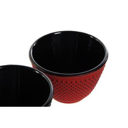 Vaso Oriental DKD Home Decor Rojo Negro 8 x 5.5 x 8 cm (6 Unidades)