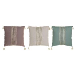 Cojin Scandi DKD Home Decor Verde Rosa 10 x 45 x 45 cm (6 Unidades) Precio: 98.50000039. SKU: B15B4CBTM8