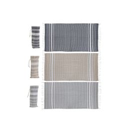 Toalla Mediterraneo DKD Home Decor Gris Oscuro Beige 170 x 1 x 90 cm (6 Unidades) Precio: 38.50000022. SKU: B187N2NKHZ