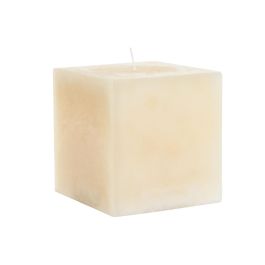 Vela Basicos DKD Home Decor Crema 10 x 10 x 10 cm (6 Unidades)