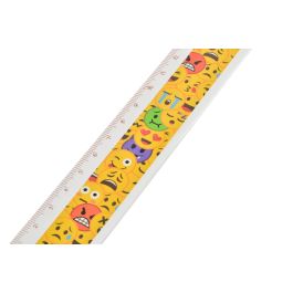 Regla Kids DKD Home Decor Amarillo 3 x 15 cm (72 Unidades)