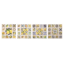 Posavasos Mediterraneo DKD Home Decor Azul Amarillo 10.8 x 0.7 x 10.8 cm (72 Unidades) Precio: 137.50000044. SKU: B1CV34NLXJ