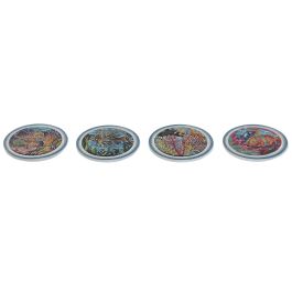 Posavasos Mediterraneo DKD Home Decor Multicolor 10.8 x 0.7 x 10.8 cm (72 Unidades)