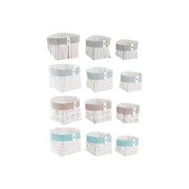 Cesta Shabby DKD Home Decor Blanco Multicolor 14 x 14 x 14 cm Set de 3 (8 Unidades) Precio: 42.95000028. SKU: B14A345VSB