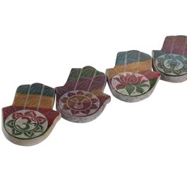 Soporte Incienso Indio DKD Home Decor Multicolor 9 x 1 x 6 cm (8 Unidades)