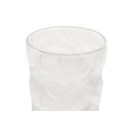 DKD Home Decor Vaso Básicos de Cristal Transparente 350ml Set de 6, Apto para Lavavajillas y Microondas, Ø 7.5 x 14 cm