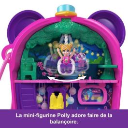 Polly Pocket-Panda Bubble Tea-Box con 2 minifiguras y panda HWN95