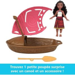 MATTEL Pirogue y sus 3 sorpresas JBT68 -Vaiana 2