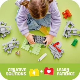 Lego Duplo 10425 Set de Expansión Túnel y Vías Ferroviarias para niños +2 años, con 10 tramos de vía y cambio de agujas