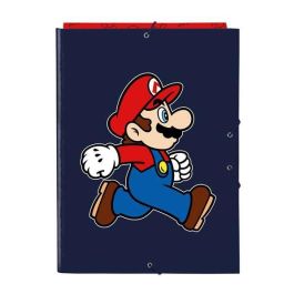 Carpeta Carton Folio Gomas Solapas Safta Super Mario Trick