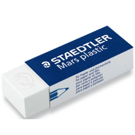 Staedtler Goma de borrar 526/50 para Papel y Poliéster, Blanca, Bloque, 65x23x12 mm