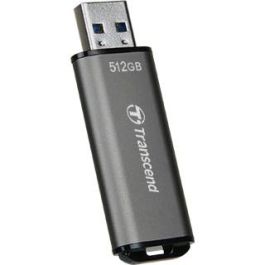 Transcend USB 3.2 JetFlash 920 512GB Gris - Memoria USB tipo A de Aluminio 420/400 MB/s con Tapa y Llavero