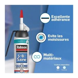 Rubson 2716027 Sellador Sanitario para Juntas Translúcido 200ml - Aplicación Fácil para Baños Saludables