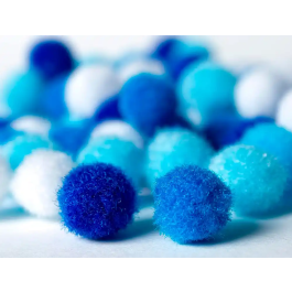Liderpapel Pompones 1,5 cm Tonalidades Azules Manualidades Bolsa 80 Unidades