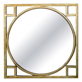 Espejo Oriental DKD Home Decor Dorado 2 x 70 x 70 cm